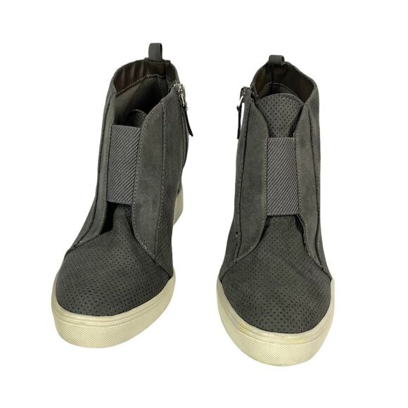 MIA Grey Wedge Bootie Women’s Size 9.5 Medium Pre-Owned - Picture 4 of 10